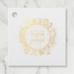 Merry Christmas Hyvää joulua Finnish gift tag x 12
