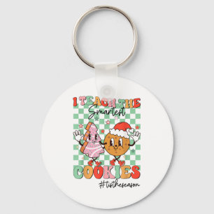 Merry Christmas I Teach The Smartest Cookies Teach Keychain