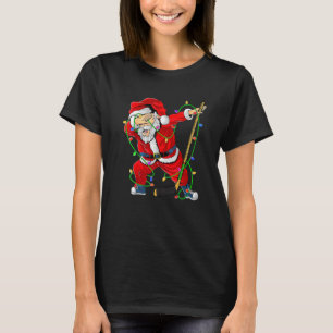 Merry Christmas Ice Hockey Dabbing Santa Claus Hoc T-Shirt