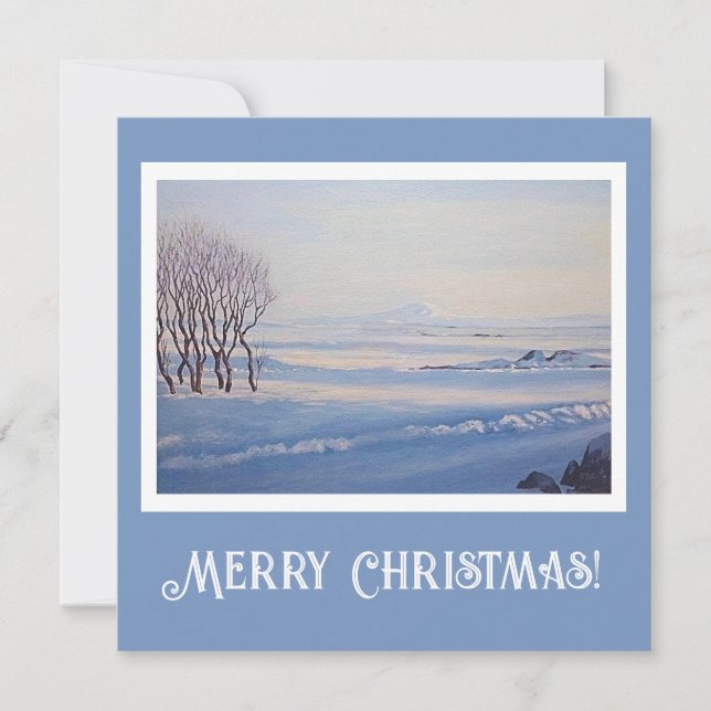 Merry Christmas Icelandic fine art by Pola.B.Alex Holiday Card (Front)