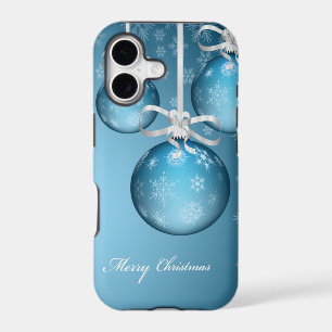 merry christmas icy blue lovely xmas balls