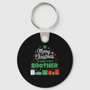 Merry Christmas I'm Going To Be An Brother Pregnan Keychain