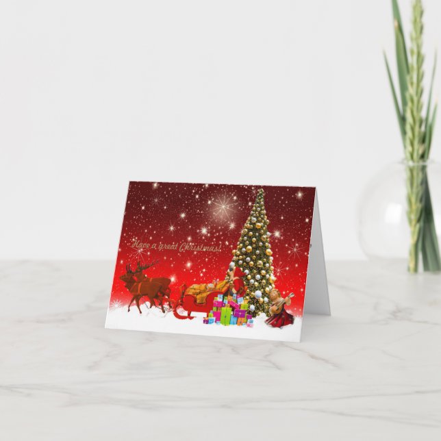 Merry Christmas in different languages Greeting Card (Front)