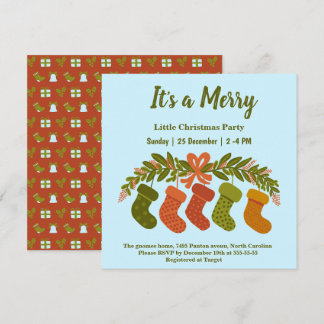 Merry Christmas in Holly’s Boots Party Invitation