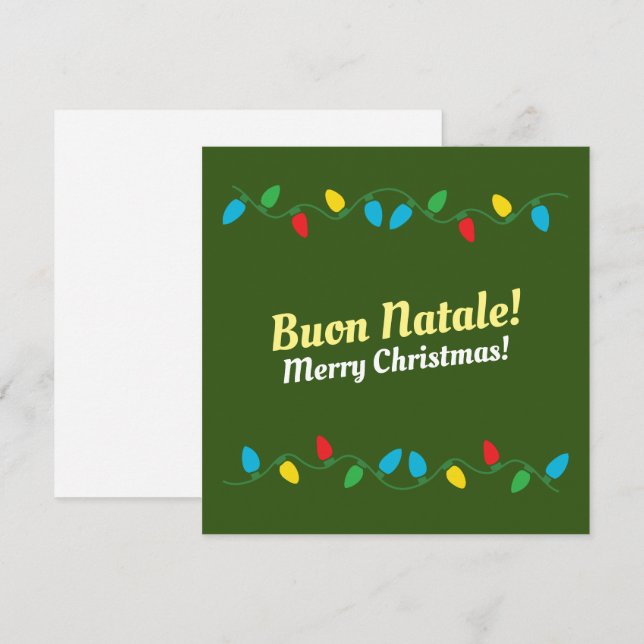 Merry Christmas in Italian Holiday Card (Front/Back)