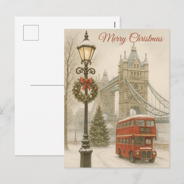 Merry Christmas in London Postcard – Gift  (Front/Back)