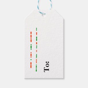 Merry Christmas in Morse Code Gift Tags