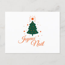 Merry Christmas in red: classic fir tree and cheer