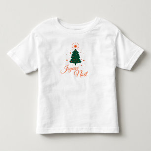 Merry Christmas in red: classic fir tree and cheer Toddler T-shirt