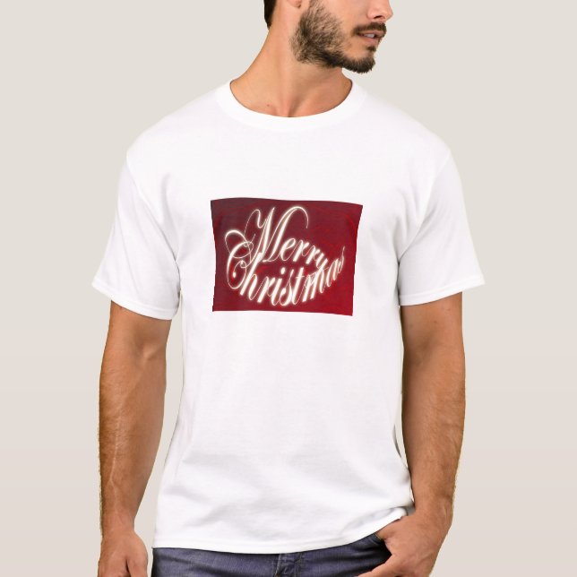 Merry Christmas in Red Kid T-Shirt (Front)