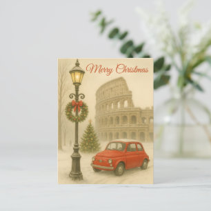 Merry Christmas in Rome – Holiday Art Gift  Postcard