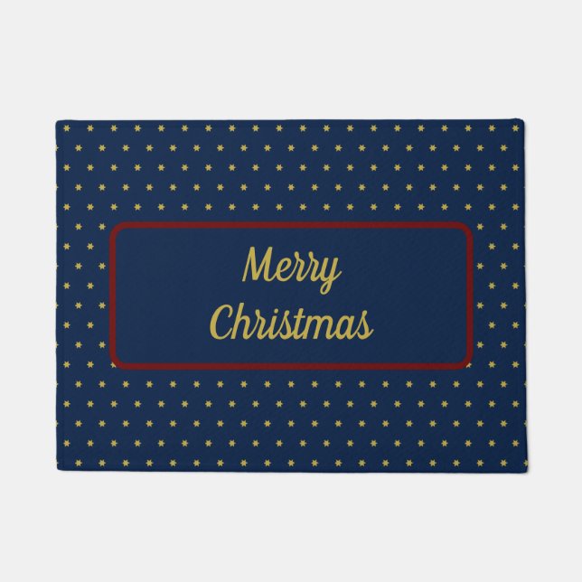 Merry Christmas in the stars Door Mat (Front)