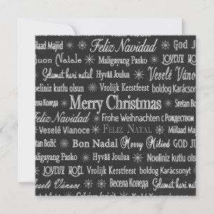 Merry Christmas in Various Languages Card