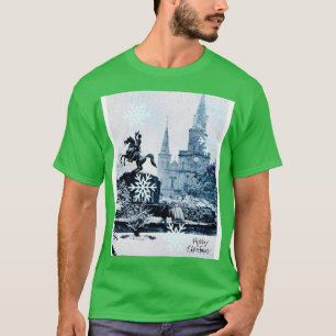 Merry Christmas in vintage blue TShirt