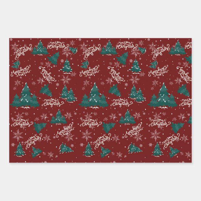 Merry Christmas Individualized Wrapping Sheets  (Front)