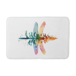 Merry Christmas insect Lover Xmas Dragonfly Christ Bath Mat
