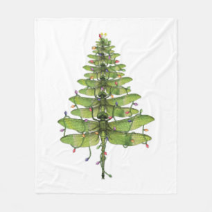 Merry Christmas insect Lover Xmas Dragonfly      Fleece Blanket