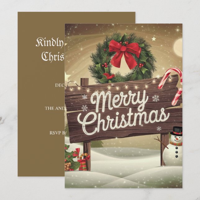 Merry Christmas Invitation (Front/Back)