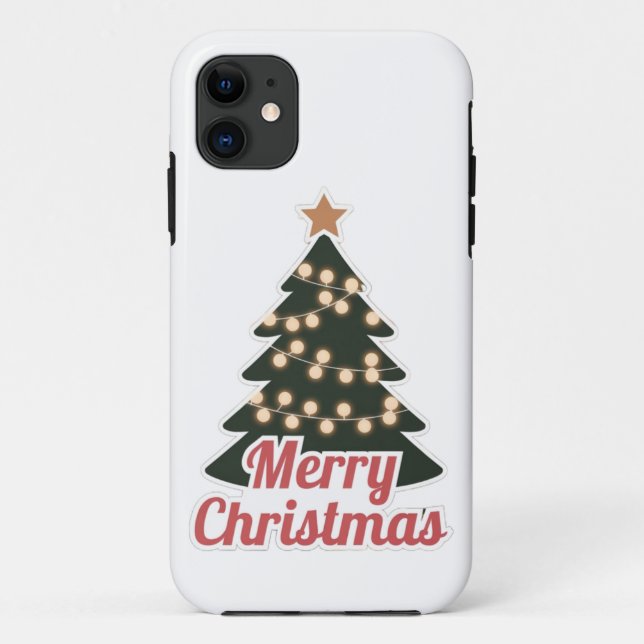 Merry Christmas iPhone 11 Case: Festive New Model Case-Mate iPhone Case (Back)