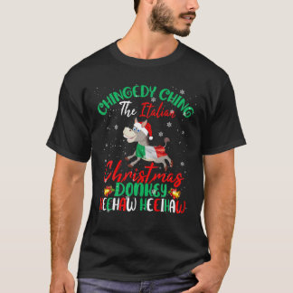 Merry Christmas Italian Funny Italian Santa Donkey T-Shirt