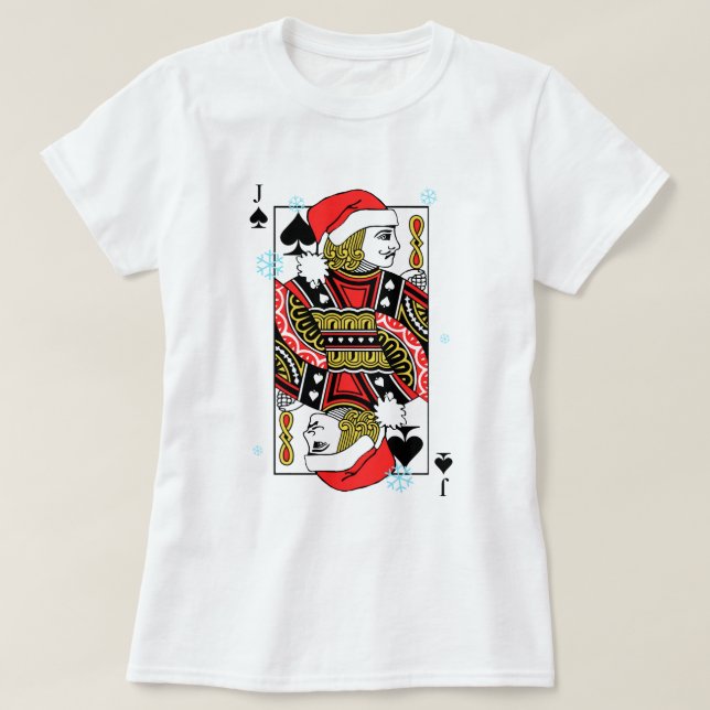 Merry Christmas Jack of Spades T-Shirt (Design Front)