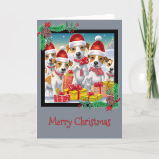 Merry Christmas Jack Russell Terrier Greeting Card