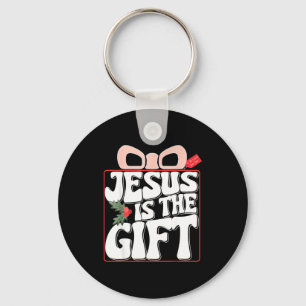Merry Christmas Jesus Is The Gift To The World Chr Keychain