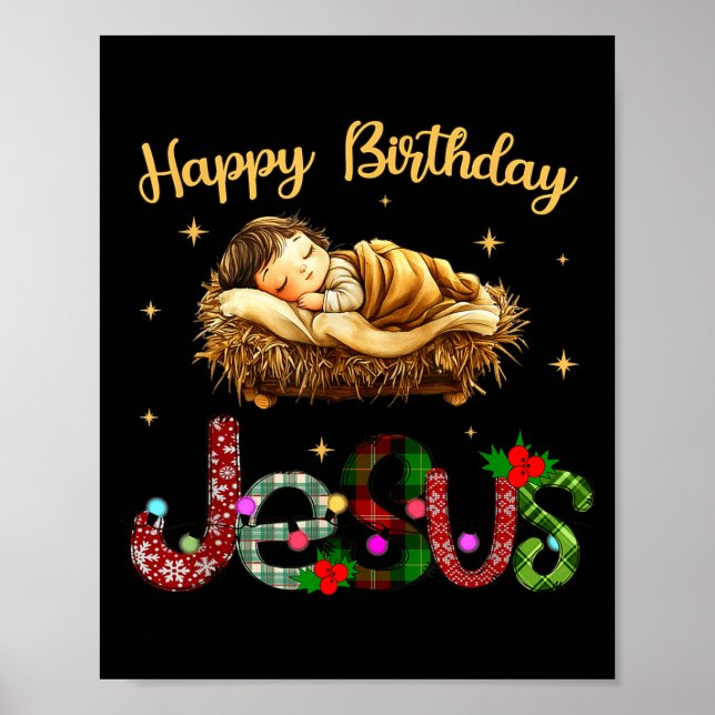 Merry Christmas Jesus Is The Gift To The World Chr Poster (Front)