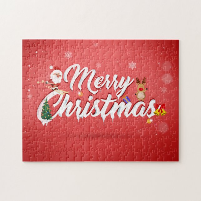 Merry christmas jigsaw puzzle (Horizontal)