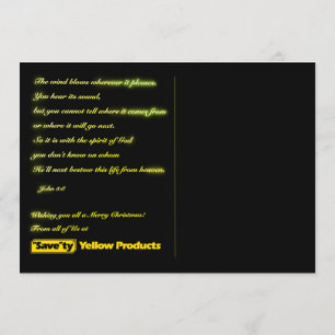 Merry Christmas John 3:8 Bible Verse Postcard