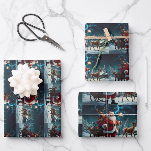 Merry Christmas Jolly festive Wrapping Paper (Front)