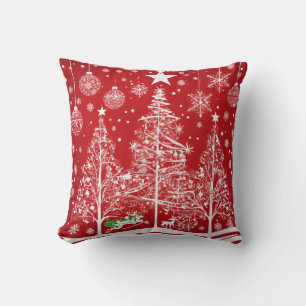 Merry Christmas Joy Clipart Design Throw Pillow