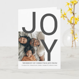 Merry Christmas Joy Personalized Photo Card