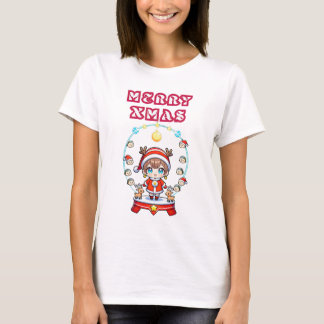 Merry Christmas Kawaii: Adorable Festive Fun T-Shirt