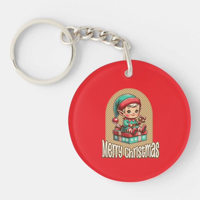 Merry christmas. keychain (Front)