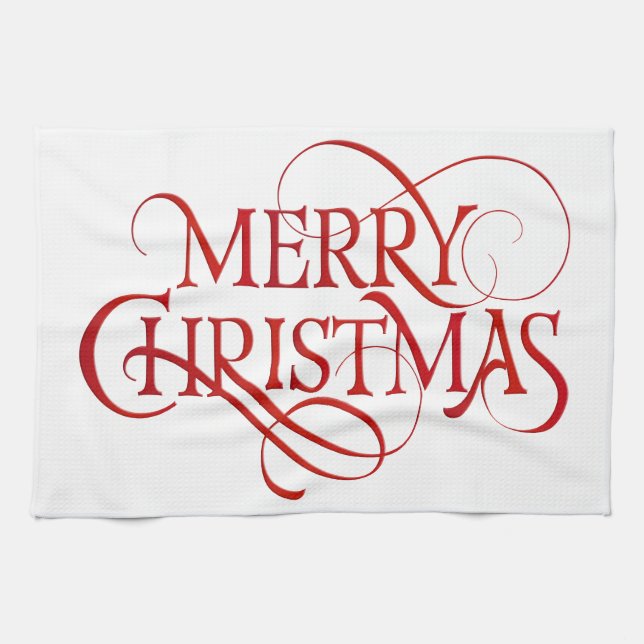 Merry Christmas Kitchen Towel (Horizontal)