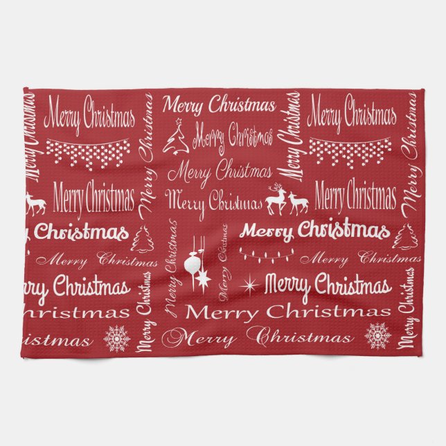 Merry Christmas Kitchen Towel (Horizontal)