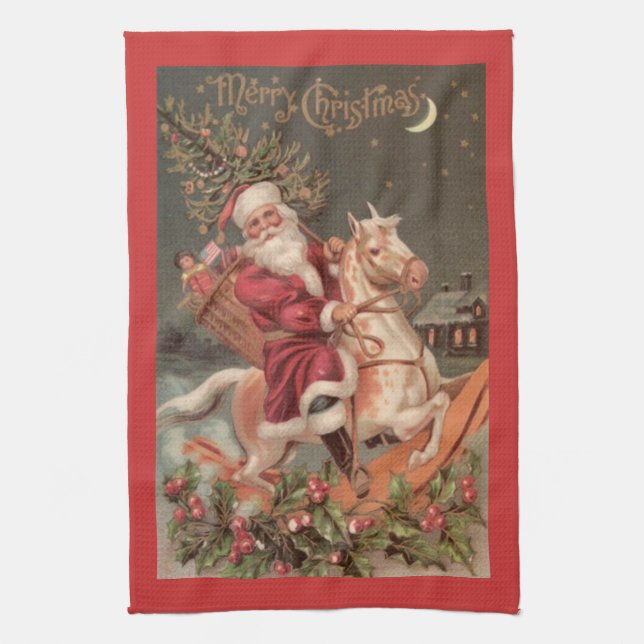 Merry Christmas kitchen towel (Vertical)