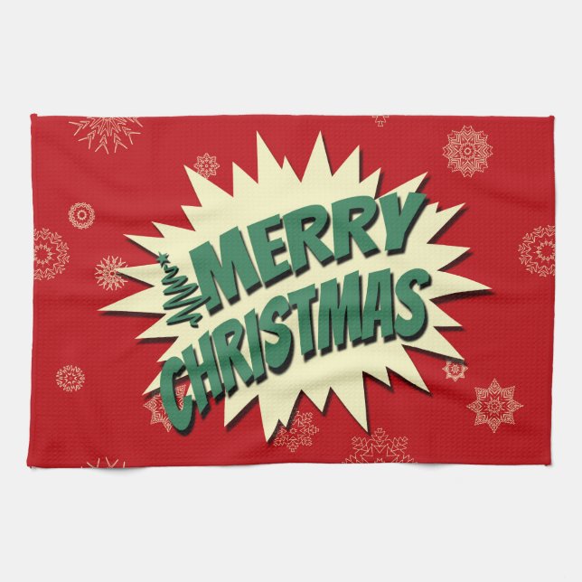Merry Christmas Kitchen Towel (Horizontal)