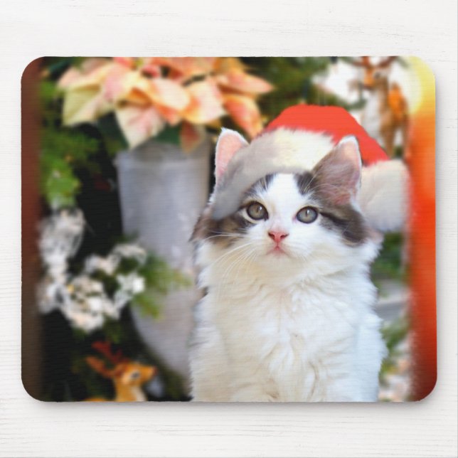 Merry Christmas Kitten Mousepad (Front)