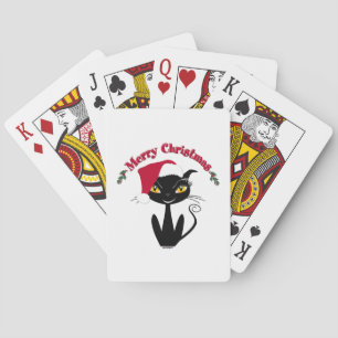 Merry Christmas Kitty Cat Playing Cards