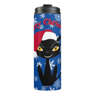 Merry Christmas Kitty Cat Thermal Tumbler