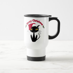 Merry Christmas Kitty Cat Travel Mug