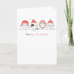 Merry Christmas ! Kitty Cats Card
