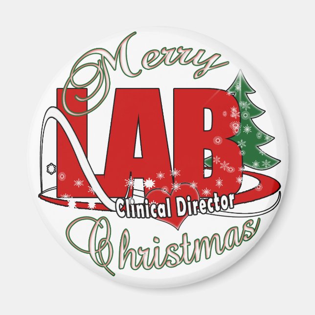 MERRY CHRISTMAS LAB CLINICAL DIRECTOR MAGNET (Front)