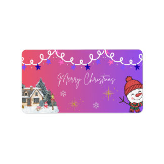 Merry Christmas Label