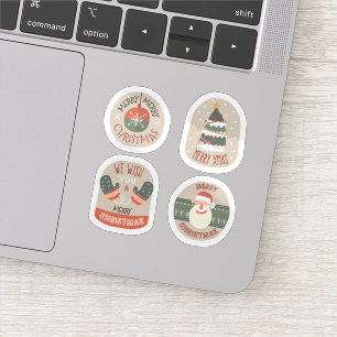Merry Christmas label sticker collection