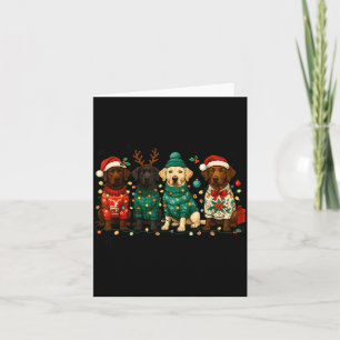 Merry Christmas Labrador Dog Retro Xmas Puppy Men  Card