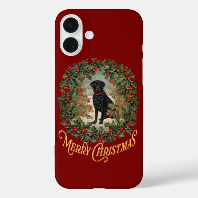 Merry Christmas Labrador Retriever Case-Mate iPhone Case (Back)