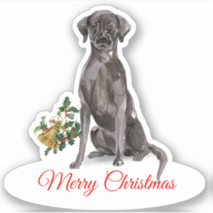 Merry Christmas Labrador Retriever CustomCut Vinyl